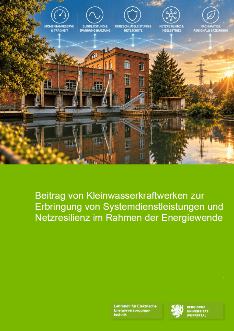 Beitrag von Kleinwasserkraftwerken zur Erbringung von Systemdienstleistungen und Netzresilienz